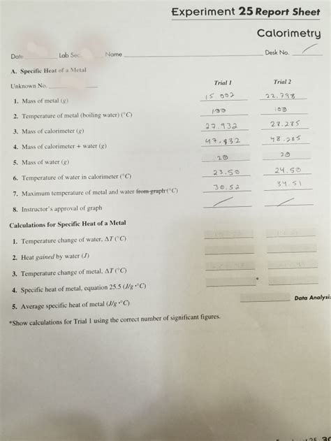 box of specific heat metals for experimt 25|experiment 25 calorimetry Flashcards .